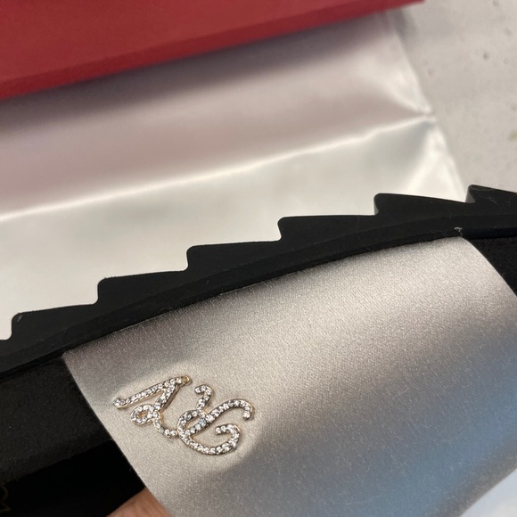 Roger Vivier Strass crystal silver gray slide sandals size 38/8 - Picture 4 of 6